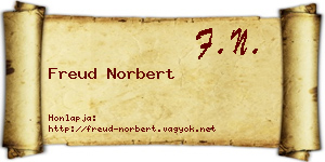 Freud Norbert névjegykártya
