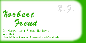 norbert freud business card